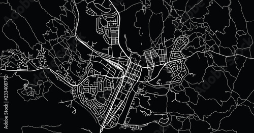 Urban vector city map of Alice Springs, Australia