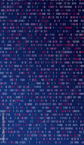 Vector Illustration. Background with digital elements. System electronic code