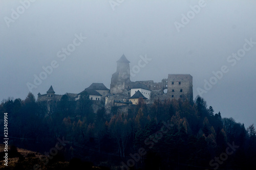 castle in fog