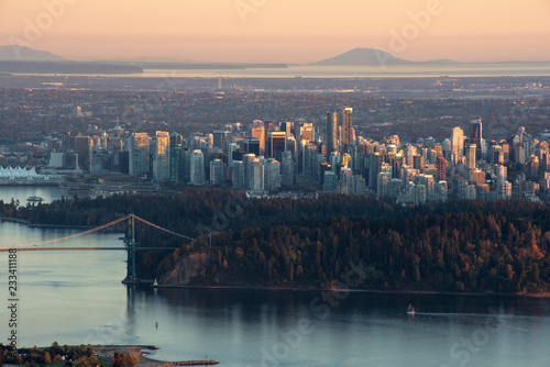 Vancouver city at dusk