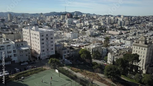 Tennis Courts near Lombard Street showing San Francisco 
