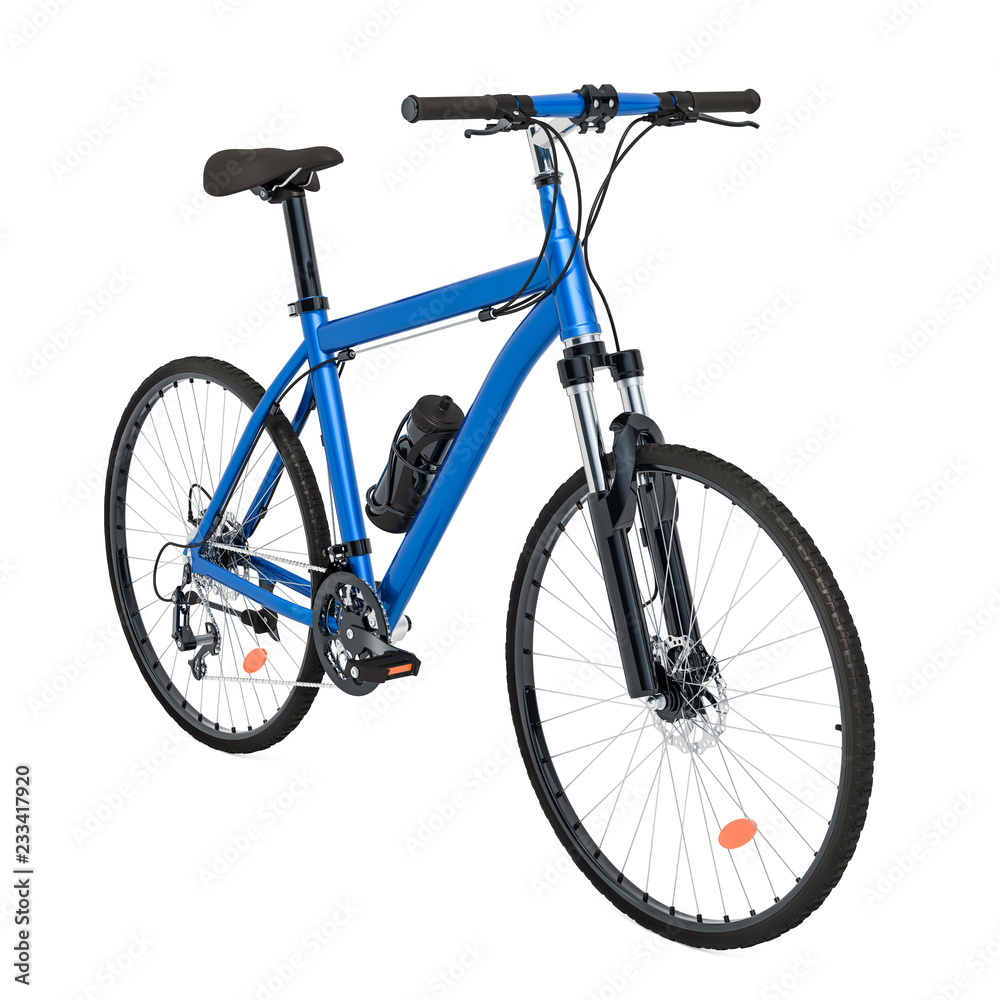 Blue Bicycle, 3D rendering