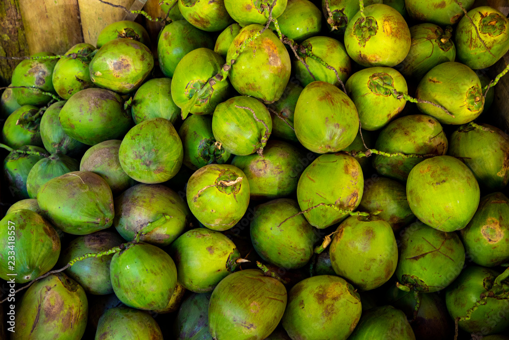 Coconut on a market in Costa rica Coconut on a market in Costa rica
