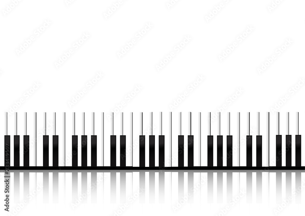 Vector : Piano keyboard equalizer concept on white background Vector : Piano keyboard equalizer concept on white background