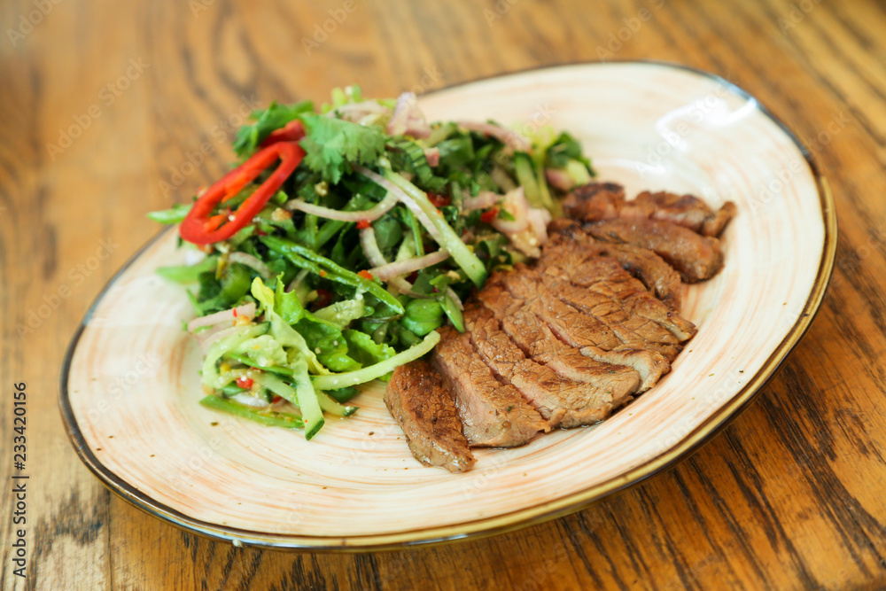 Traditional Thai beef salad