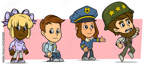 Cartoon funny boy and girl characters. Vol. 36
