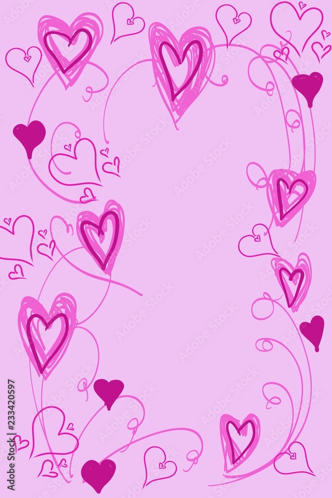 Valentine, Love, Hearts Fun cute look with ribbons glitter bokeh, hand drawn greeting card and design for poster, invitation ads, with space for text and copy. Valentine, Love, Hearts Fun cute look with ribbons glitter bokeh, hand drawn greeting card and design for poster, invitation ads, with space for text and copy.