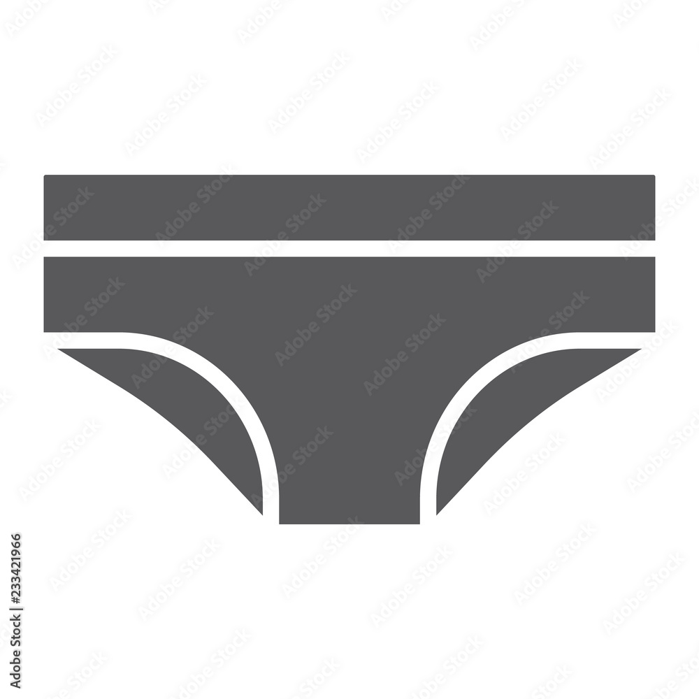 Panties glyph icon, lingerie and female, underwear sign, vector graphics, a solid pattern on a white background.