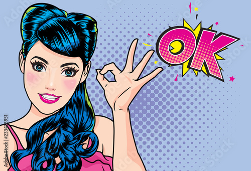 woman finger okay gesture action