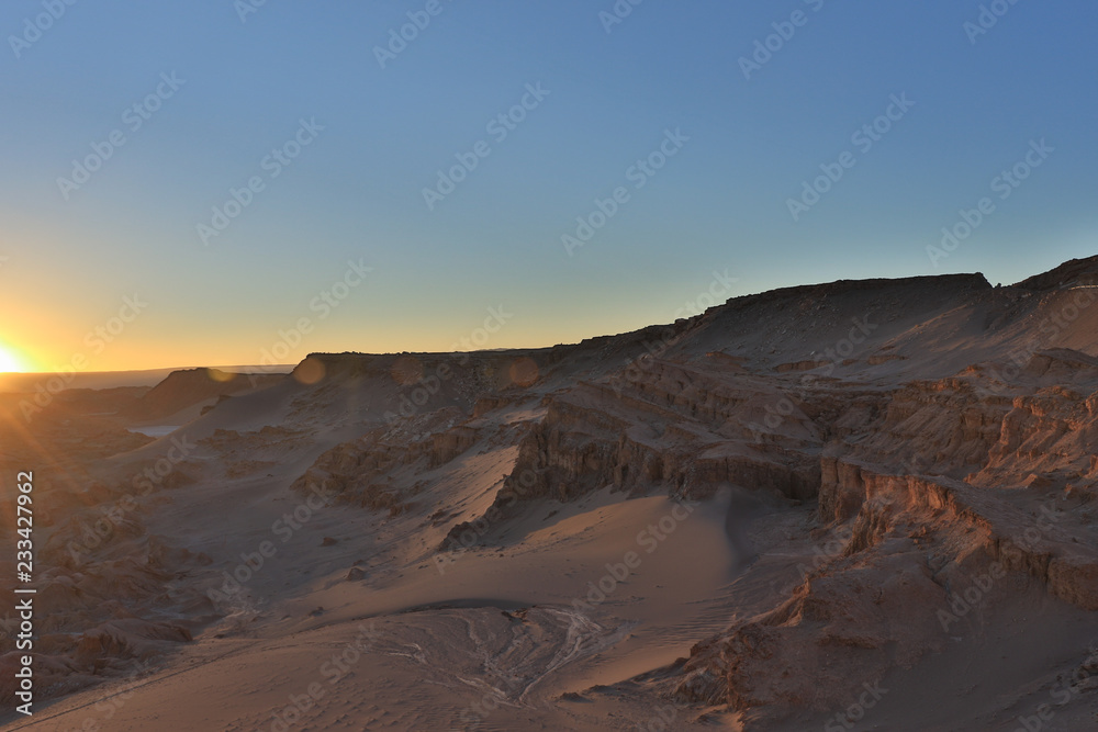 moon valley at sunset