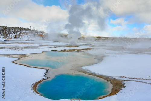 Colloidal Geothermal Pool In Yellowstone National Park