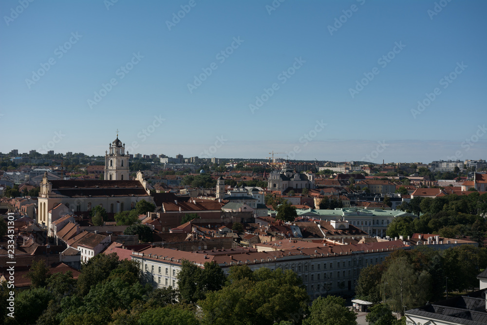 Vilnius city view panorama