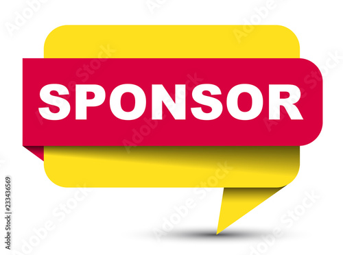 red vector banner sponsor