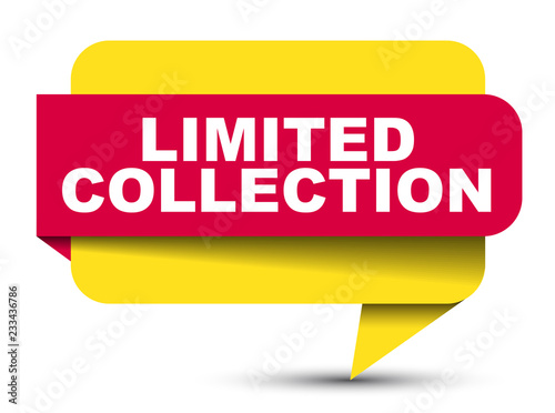 red vector banner limited colection