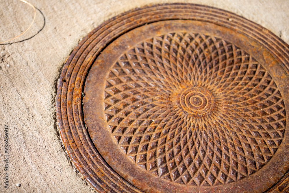 rusted metal cap rusted metal cap