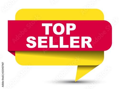 red vector banner top seller