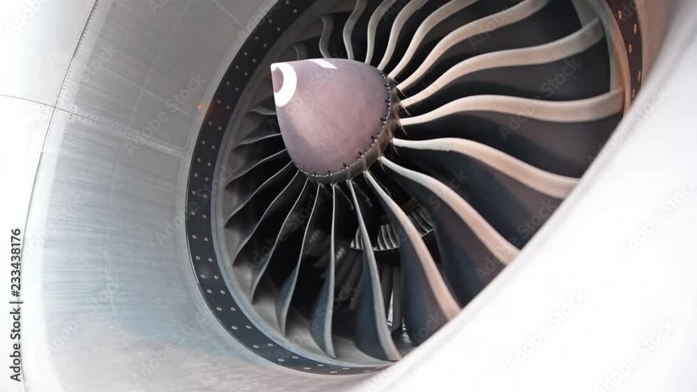 Jet engine of an airplane - Close up