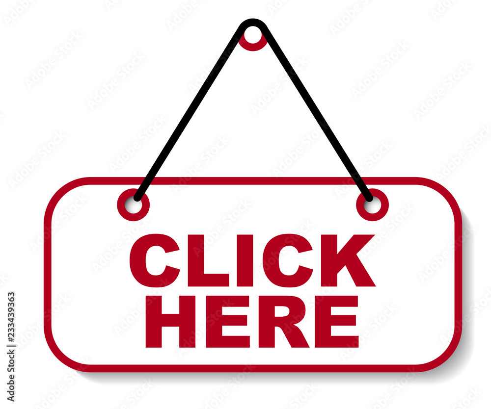 red vector banner click here