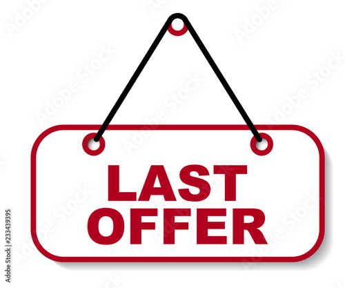 red vector banner last offer
