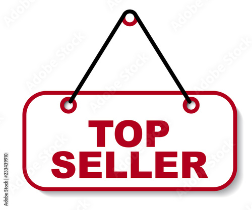 red vector banner top seller