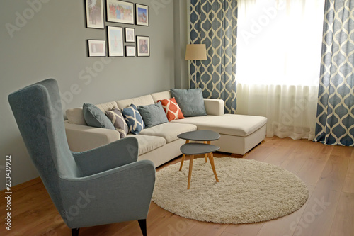 Wallpaper Mural The living room in the Scandinavian style Torontodigital.ca