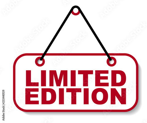 red vector banner limited edition