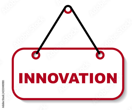 red vector banner innovation