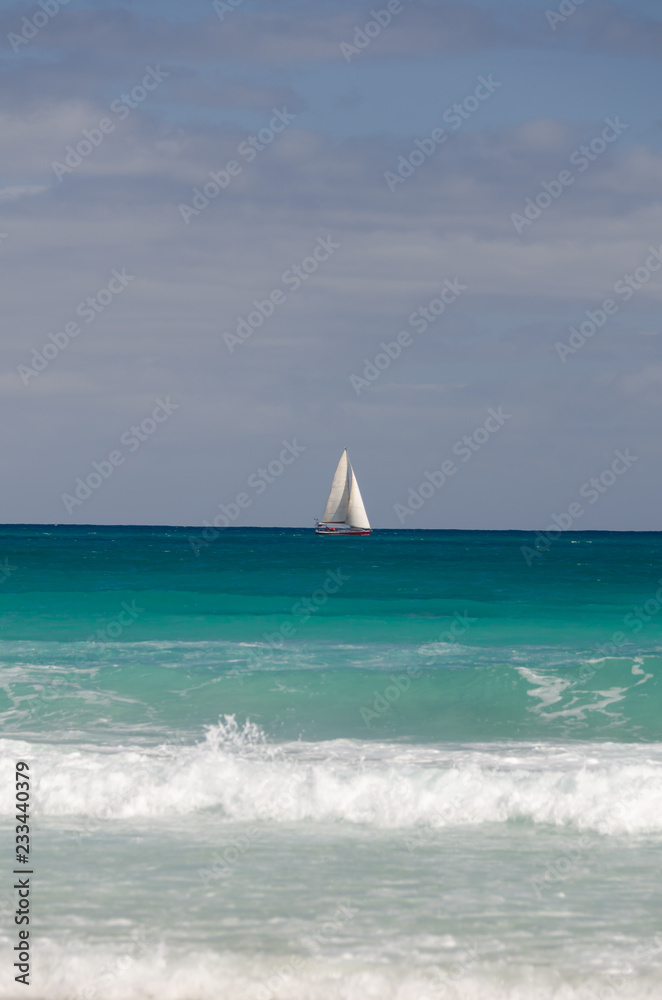 yacht in the ocean