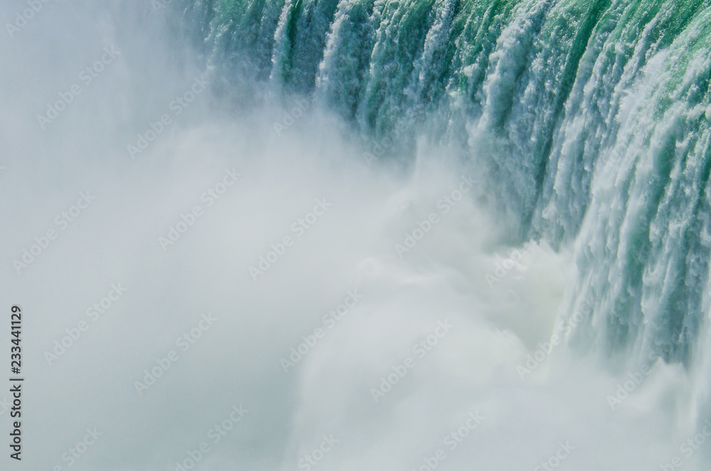 Green water Niagara Falls viewed from Canadian side closeup Green water Niagara Falls viewed from Canadian side closeup