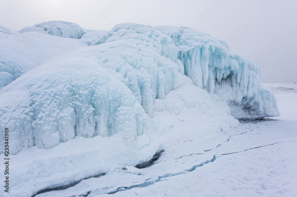 Icicles on Lake Baikal