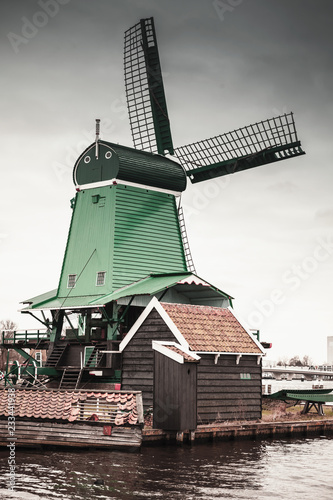 Windmill under cloudy sky, Holland