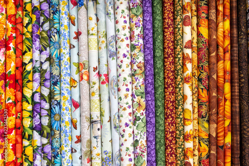 Multi-colored fabric in piles