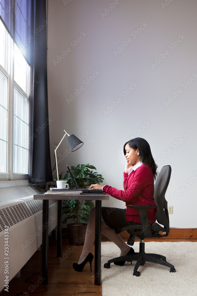 Business Woman at her Desk Business Woman at her Desk