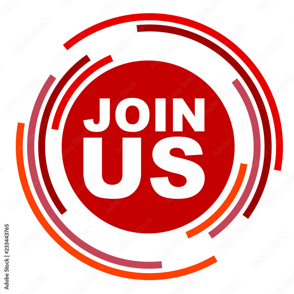 red vector banner join us