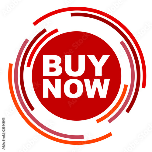 red vector banner buy now