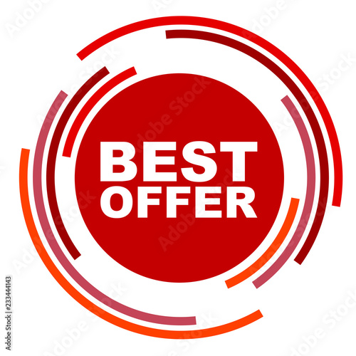 red vector banner best offer