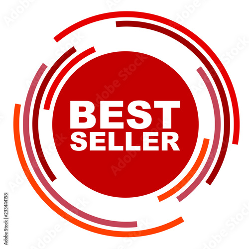 red vector banner best seller