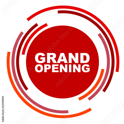 red vector banner grand opening