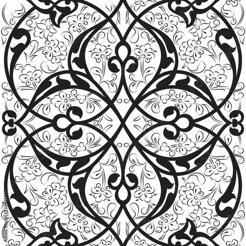 Iznik tile seamless pattern...