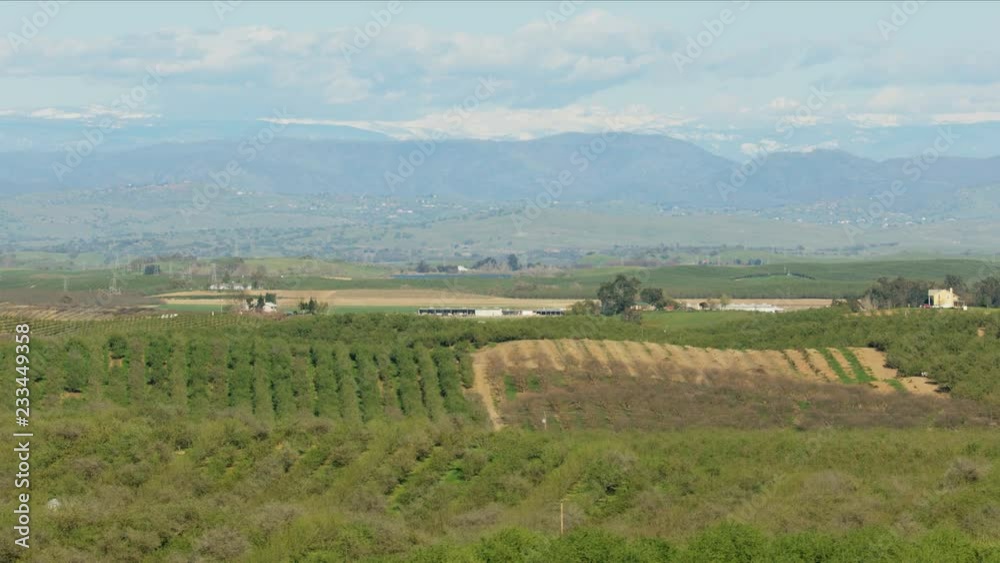 Aerial of crops growing fertile land San Francisco Aerial of crops growing fertile land San Francisco
