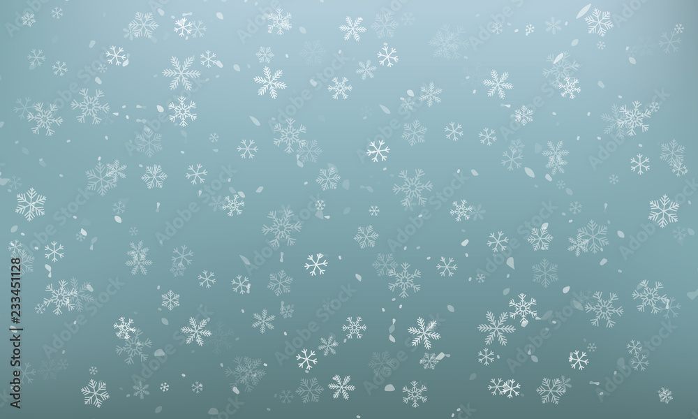 Blue background with snowflakes. Vector. winter background