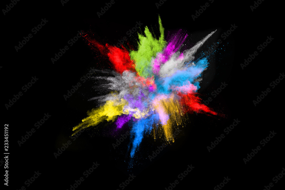 abstract colored dust explosion on a black background.abstract powder splatted background,Freeze motion of color powder exploding/throwing color powder, multicolored glitter texture. abstract colored dust explosion on a black background.abstract powder splatted background,Freeze motion of color powder exploding/throwing color powder, multicolored glitter texture.