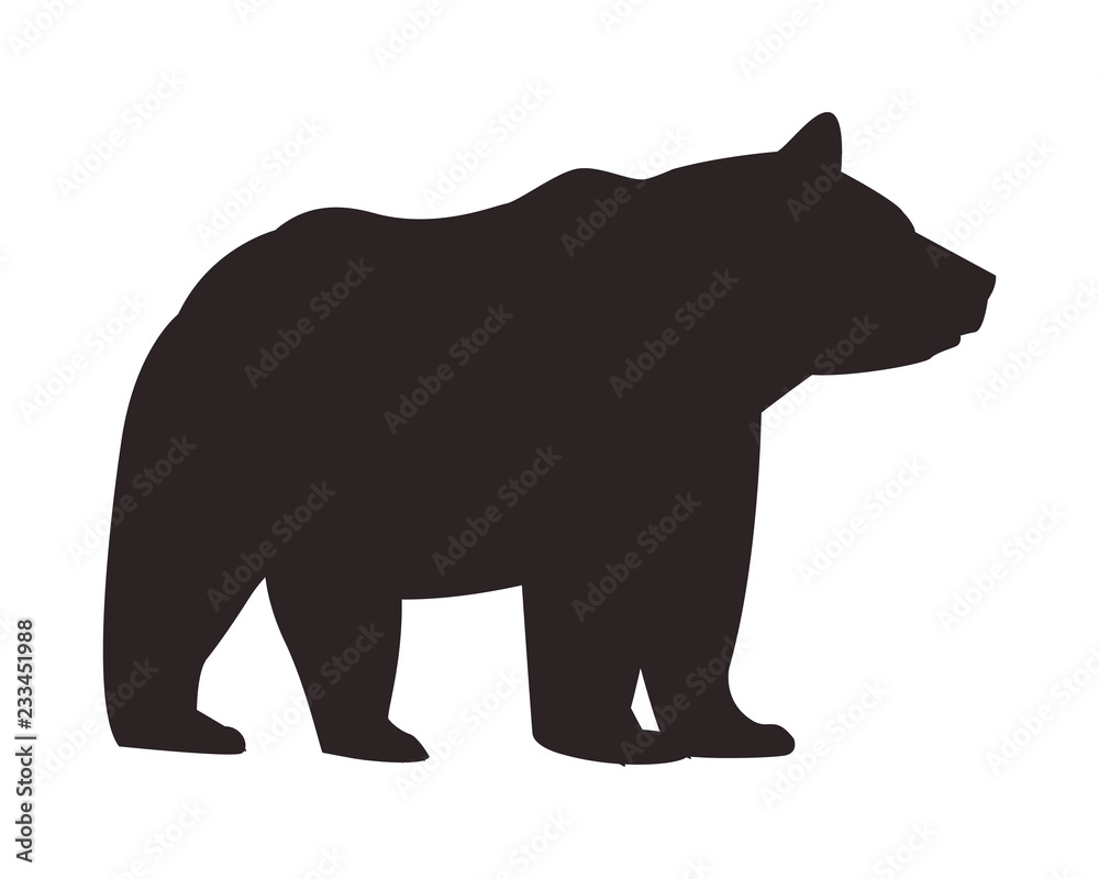 Fototapeta premium wild bear body cartoon