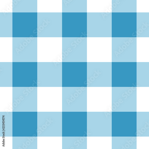 seamless white, dark and bright blue tartan