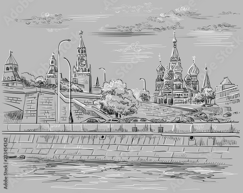 Vector grey Moscow-4