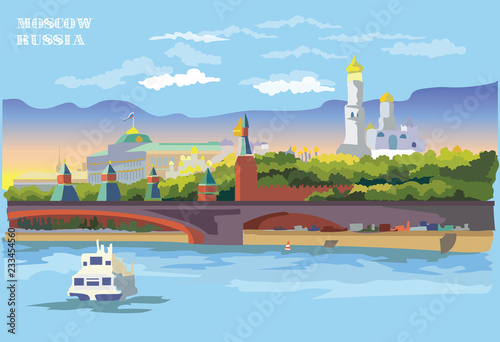 Vector colorful Moscow-3