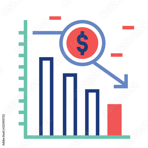 Underweight investment FlatOutline illustration