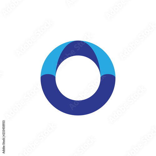 3D O letter logo