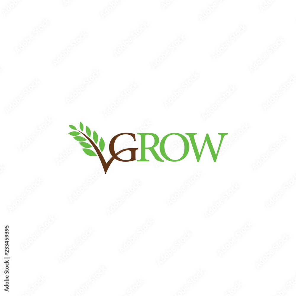Fototapeta premium GROW logo design