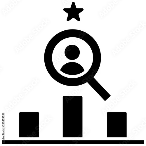 Influencer inspection Solid illustration